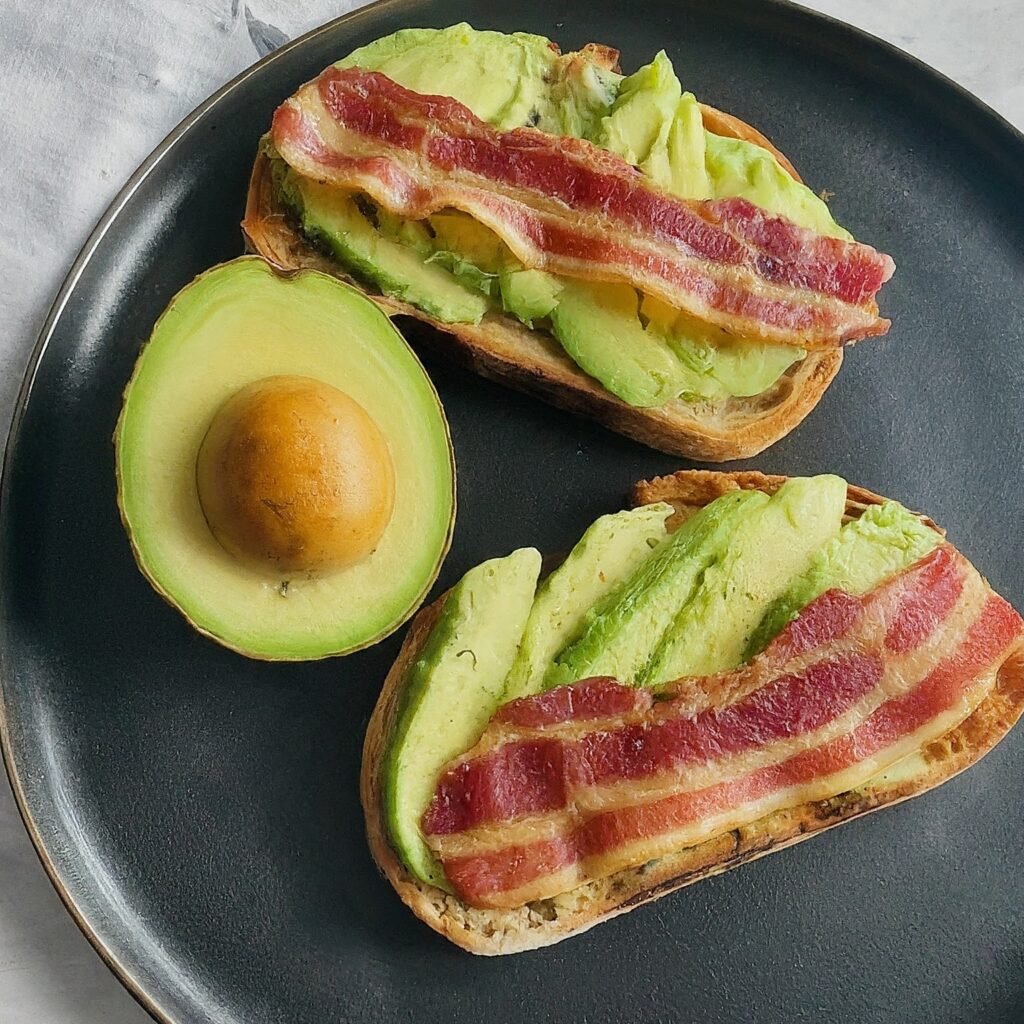 Avocado and Bacon keto breakfast