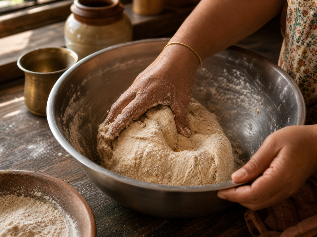 Sattu Paratha Prepare the Dough