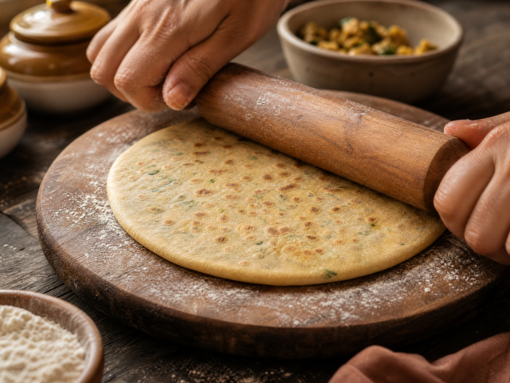 Sattu Paratha Roll It Carefully