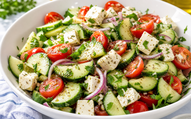 Cucumber Feta Salad — Why Yours Turns Watery (And The Fix)