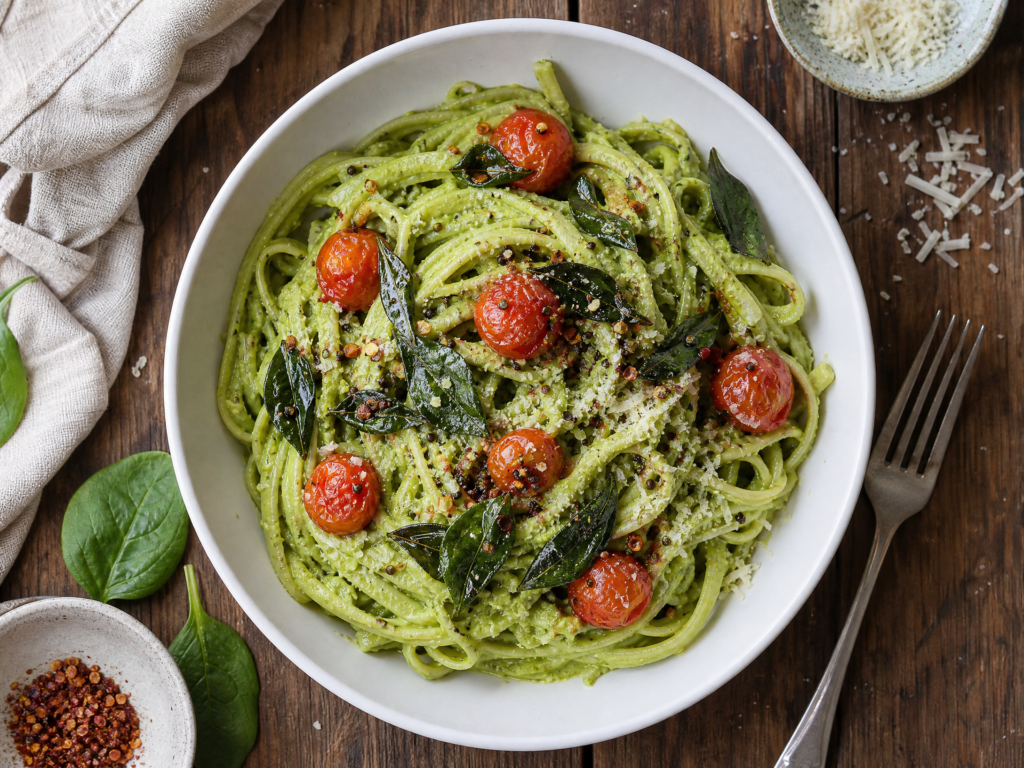 Creamy Avocado Spinach Pasta