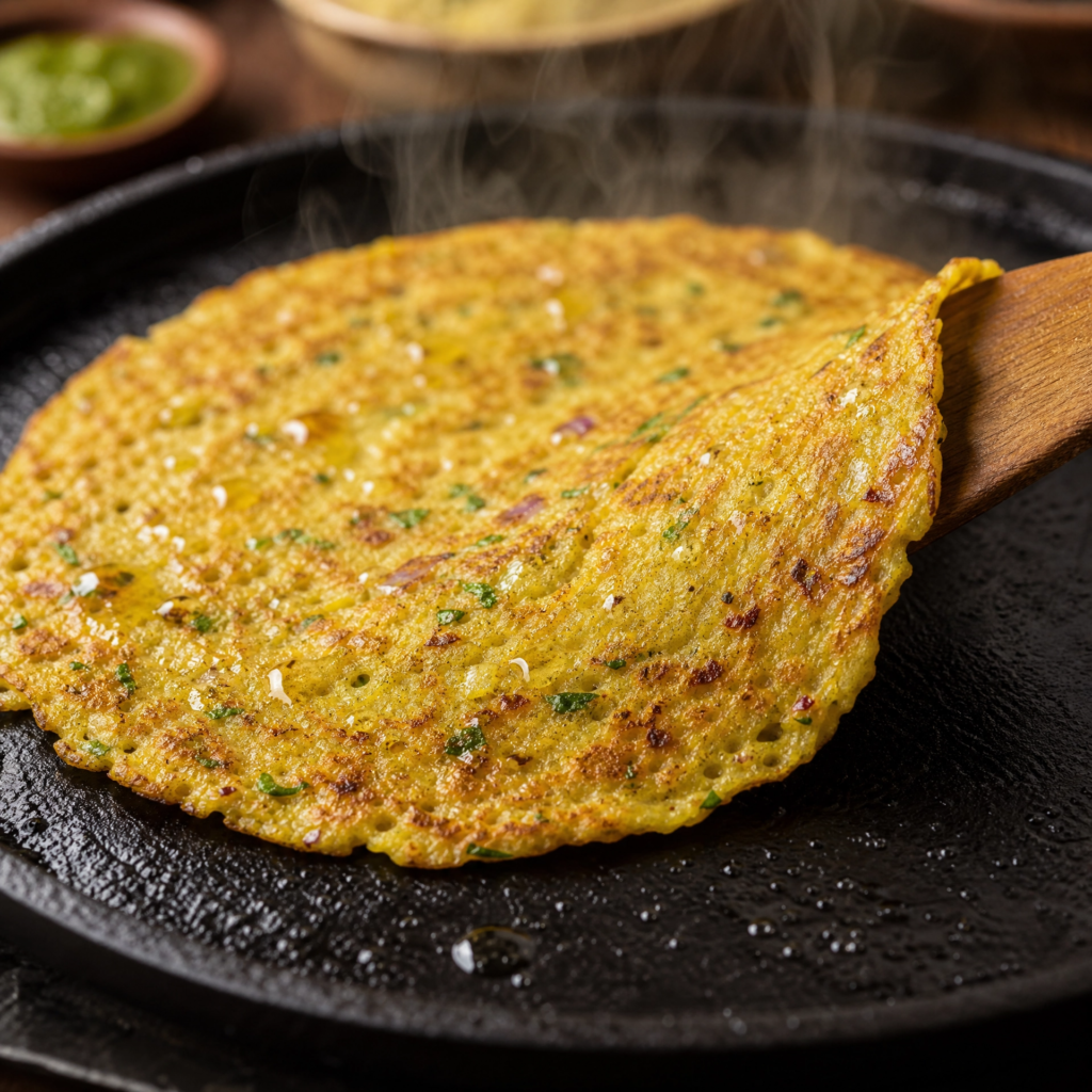 Learn how to make the most delicious and healthy high-protein Moong Dal Chilla with a savory paneer stuffing straight from my kitchen! The perfect Indian breakfast for weight loss and meal prep.